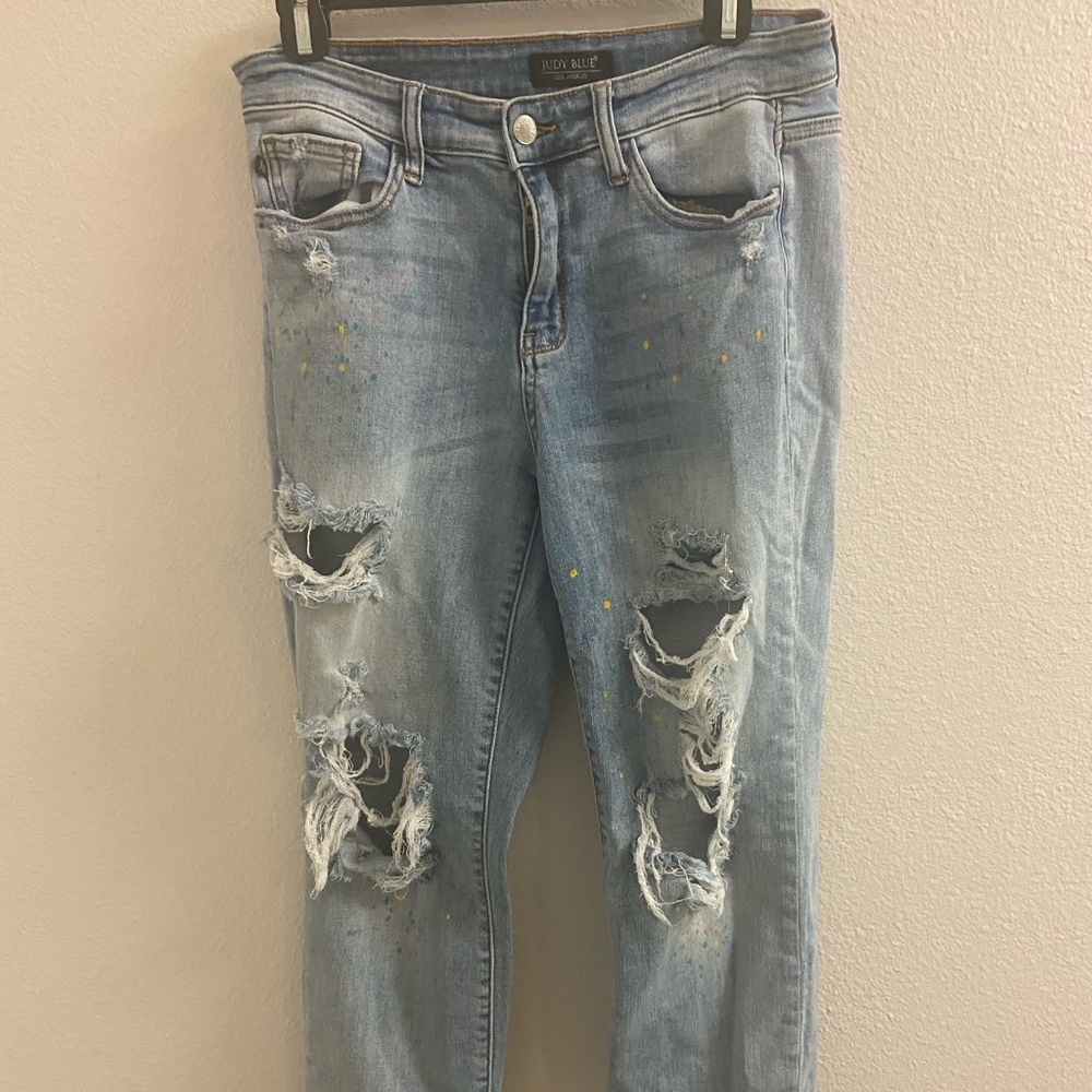 Judy Blue “Paint Splatter” boyfriend jeans